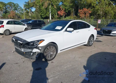 2018 Genesis G80 3.8 из США, поврежденный, VIN KMHGN4JE2JU247060